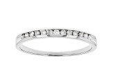 White Diamond 14k White Gold Band Ring 0.15ctw