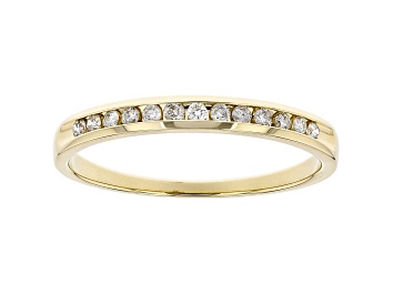 Picture of White Diamond 14k Yellow Gold Band Ring 0.15ctw