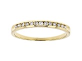 White Diamond 14k Yellow Gold Band Ring 0.15ctw