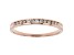 White Diamond 14k Rose Gold Band Ring 0.15ctw