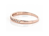 White Diamond 14k Rose Gold Band Ring 0.15ctw