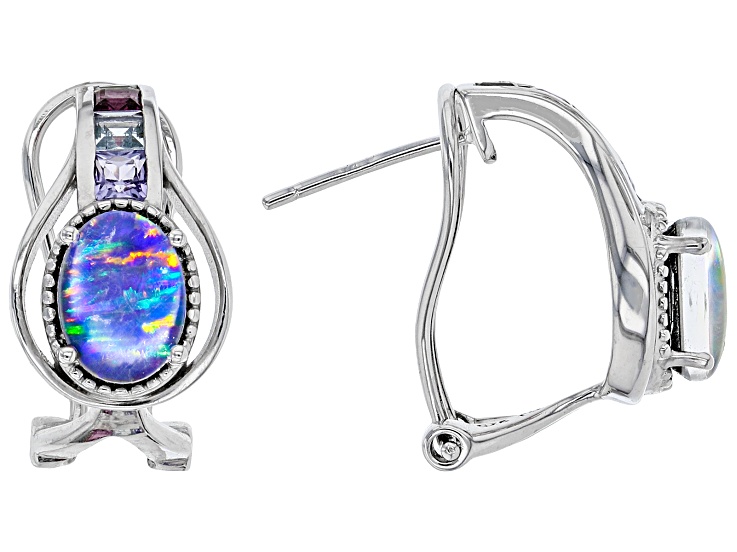 opal triplet earrings