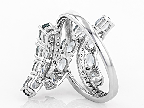 Platinum Color Spinel Rhodium Over Silver Ring 2.16 ctw