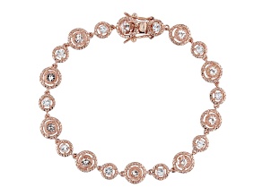 Peach morganite 18k rose gold over silver bracelet 4.67ctw