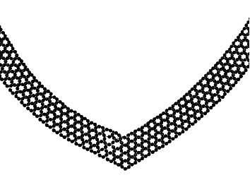 Picture of Black Spinel Rhodium Over Silver Bead Necklace 120.00ctw