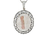 Various Brazilian Tourmaline in Quartz Matrix Silver Enhancer With Chain