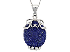 Blue Lapis Sterling Silver Enhancer With Chain