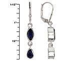 Blue Iolite Sterling Silver Earrings 1.82ctw