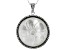 White Mother-Of-Pearl Rhodium Over Sterling Silver Enhancer With Chain