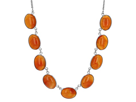 Carnelian CZ and Sterling Silver Pendant