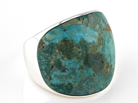 Blue Kingman Turquoise Sterling Silver Ring - HAH269 | JTV