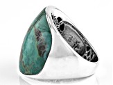 Blue Kingman Turquoise Sterling Silver Ring