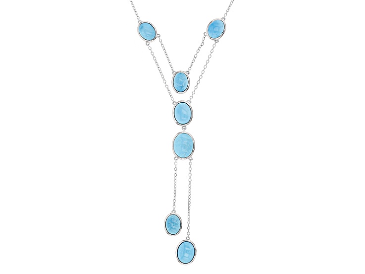 Blue Sleeping Beauty Turquoise Sterling Silver Necklace