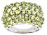 Green Peridot Sterling Silver Ring 4.31ctw