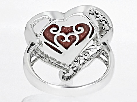 Red Coral Sterling Silver Ring