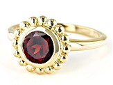 Red Garnet 18k Yellow Gold Over Sterling Silver Ring 1.36ct