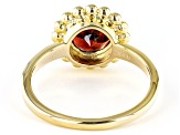 Red Garnet 18k Yellow Gold Over Sterling Silver Ring 1.36ct