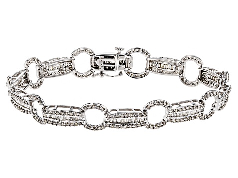 White Diamond 14k Gold Bracelet 3 00ctw Hdg030 Jtv White Diamond 14k Gold Bracelet 3 00ctw