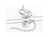 White Diamond Rhodium Over Sterling Silver Heart Necklace 0.25ctw