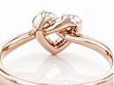 White Diamond 14k Rose Gold Over Sterling Silver Love Knot Ring 0.20ctw