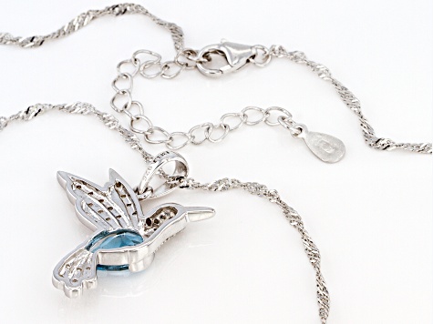 専用　silver ヨットjc Blue Glacier Topaz™ Rhodium Over Silver Pendant with Chain