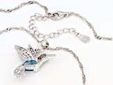 Sky Blue Topaz Rhodium Over Silver Pendant with Chain 1.86ctw