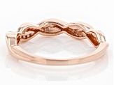White Diamond Accent 14K Rose Gold Over Sterling Silver Ring