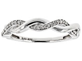 White Diamond Accent Rhodium Over Sterling Silver Ring