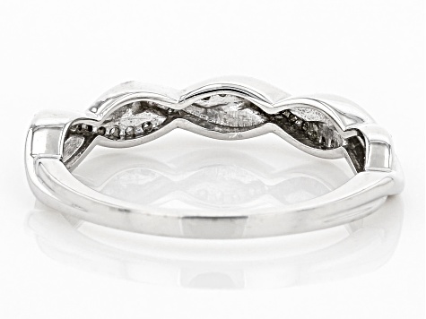 White Diamond Accent Rhodium Over Sterling Silver Ring