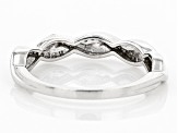 White Diamond Accent Rhodium Over Sterling Silver Ring