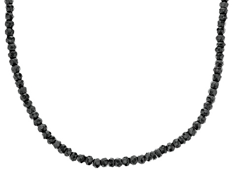 Black Onyx Sterling Silver Bead Necklace