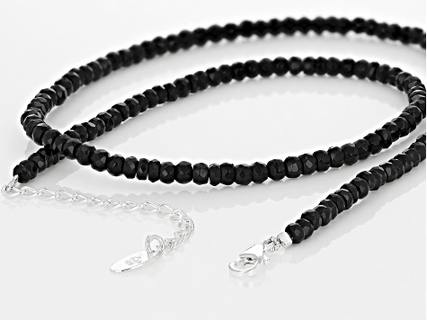 Black Onyx Sterling Silver Bead Necklace