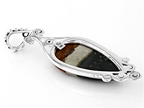 Polychrome Jasper Sterling Silver Pendant