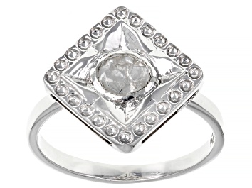 Picture of Polki Diamond Sterling Silver Ring