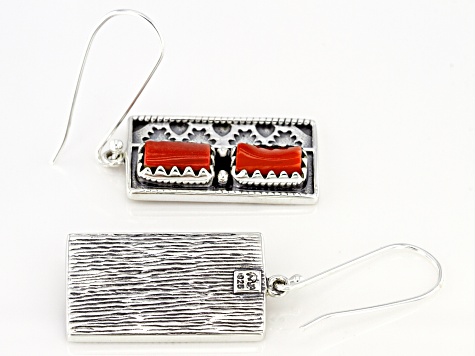 Bamboo Coral Sterling Silver Earring