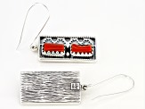 Bamboo Coral Sterling Silver Earring