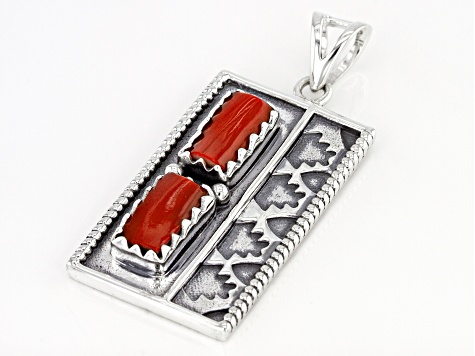 Bamboo Coral Sterling Silver Pendant