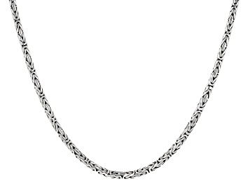 Picture of Sterling Silver 3mm Byzantine Necklace