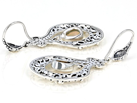 White Ethiopian Opal Sterling Silver Earrings 0.68ctw
