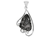 Oval Shungite Sterling Silver Pendant 1.08ct