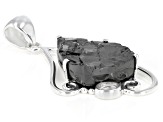 Oval Shungite Sterling Silver Pendant 1.08ct