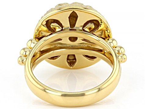 18K Gold Over Sterling Silver Tribal Ring