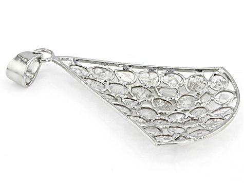 Polki Diamond Sterling Silver Pendant