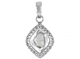 Foil-Backed Polki Diamond Sterling Silver Pendant