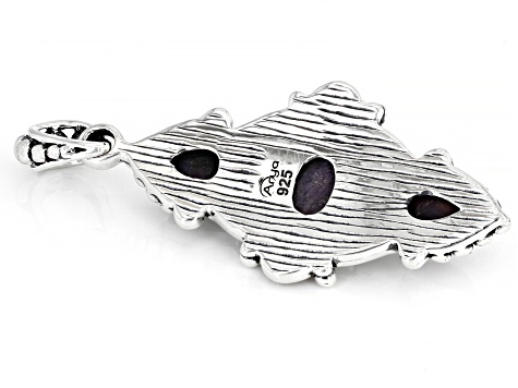 Purple Charoite Sterling Silver Pendant