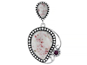 Multi-Color Rosalinda And Red Ruby Sterling Silver Pendant 0.36ct