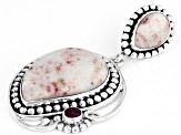 Multi-Color Rosalinda And Red Ruby Sterling Silver Pendant 0.36ct