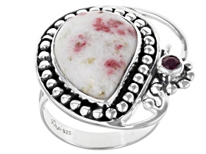 Multi-Color Rosalinda And Red Ruby Sterling Silver Ring 0.14ct