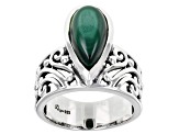 Green Malachite Sterling Silver Ring