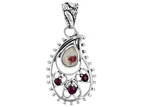 Rosalinda And Ruby Sterling Silver Pendant 1.88ctw